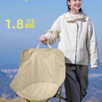 户外月亮椅超轻靠背椅折叠露营椅子座椅钓鱼椅野餐桌椅 【卡其色】成人月亮椅