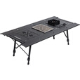 Guide Series户外露营铝合金五单元IGT桌野餐半自动升降桌可拓展折叠露营028桌 BL-028折叠IGT黑桌+黑炉+茶盘+0.7板