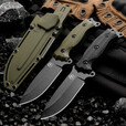 G10手柄一体户外刀具高硬度野外登山露营探险便携防身锋利小刀 黑色