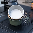 鹿险家(战术碗)350ml不锈钢雪拉碗304碗便携野餐露营多功能水杯碗 350ml(紫色4个)+军绿色包