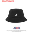 淮果颖邓为渔夫帽袋鼠帽子kangol渔夫帽夏季男女通用遮阳防晒潮 黑色-渔夫帽 S(54-56cm)