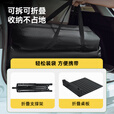 京东京造 户外折叠桌 碳钢蛋卷桌野餐露营装备便携桌子中号60cm黑色