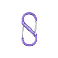 拓路者S型铝合金挂扣户外多功能8字快挂登山背包扣不锈钢挂钥匙扣安全扣 梦幻紫小号4个装 无规格