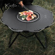 潇拓新型围炉煮茶桌便捷式铝合金户外露营烧烤简易折叠桌子免安装 碟影围炉桌【铝合金-高品质】