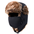 骆驼骑车保暖雷锋帽子女2025年新款冬季男防冻风护耳带口罩头套帽 黑色-575CP10044