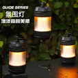Guide Series户外迷你型很有颜值好玩的氛围露营灯照明灯 GS-306 迷你露营灯 (送5张贴花)--黑色
