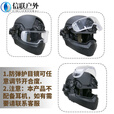 MPPMCK德国原装进口金武盾APA-05型全防护防弹头盔5级战术头盔模块化突 头盔/面罩/护鄂 全套IIIA级