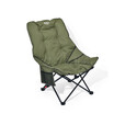 原始人户外折叠椅月亮椅露营椅子钓鱼沙滩椅便携式午休躺椅野餐凳 【双人蛋卷桌套装】加高绿色椅*2