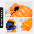 北极狼（BeiJiLang）木乃伊羽绒睡袋成人户外露营徒步登山便携零下30度防寒鹅绒睡袋 原野绿500g【高蓬松鹅毛绒】
