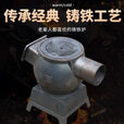 婕茵桐新款加厚铸铁炮弹炉农村家用户外便携移动多功能特厚锅台锅灶 新款28加厚铸铁一体炮弹炉(柴煤两用) 加厚一体铸铁炉++2米烟管