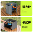 探险者（TAN XIAN ZHE）户外挡风板卡式炉露营炉具防风板煤气灶防风罩围挡卡斯防风圈卡磁 深邃黑10片装【送收纳袋】