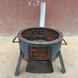 柏潮特厚煤气罐改装超厚新款柴火木柴农村家用烧拆户外炉子移动灶台 特厚煤气罐灶 （口径28厘米）