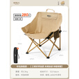 原始人户外折叠椅月亮椅露营折叠椅子折叠凳便携凳子钓鱼凳钓鱼椅 6层夹棉织带加固-卡其色
