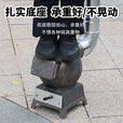 婕茵桐新款加厚铸铁炮弹炉农村家用户外便携移动多功能特厚锅台锅灶 新款28加厚铸铁一体炮弹炉(柴煤两用) 加厚一体铸铁炉++2米烟管