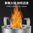 柏潮户外柴火炉农村家用木材气化炉无烟猛火取暖野营便携柴火灶 户外便携气化炉（+风机+配件）