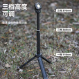 black dog黑狗三角灯架户外露营灯杆三节高度可调小巧便捷支架 夜幕黑