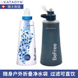KATADYN瑞士康迪徒步BeFree 0.6L超轻野外便携式滤净水袋户外折叠软水杯 1L黑色军版滤芯白色盖