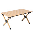 骆驼户外蛋卷桌露营桌椅野营装备用品桌子野营野餐折叠桌便携式 中号-原木色-173CJ00114C