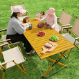 Dawn Walker早行客折叠桌便携式桌子旅行露营桌户外折叠餐桌室外野餐桌 桃木色-120加长桌【建议4-6人】桌腿直径25mm