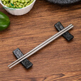 必唯（BOUNDLESS VOYAGE） 纯钛筷子户外防滑防烫家用筷子露营便携餐具空心耐高温野营用品 Ti1001T 方筷 钛色1双