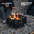 山趣（ShineTrip）户外焚火台露营烤火炉烹饪氛围便携拆卸耐高温碳钢不锈钢烤网 焚火台+碳钢烤网套装(不含水壶)