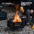 山趣（ShineTrip）户外焚火台露营烤火炉烹饪氛围便携拆卸耐高温碳钢不锈钢烤网 焚火台+碳钢烤网套装(不含水壶)