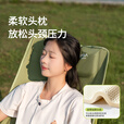 原始人（The Primitive）户外折叠椅月亮椅加高露营椅子钓鱼凳便携式躺椅午休沙滩椅野餐 经典大靠背椅【舒适头枕】曜黑