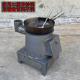 取暖炉冬季通炕炉憋气炉柴煤两用加大号冬天柴炉家用室 加大号带水箱炉