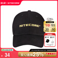 奈特科尔（NITECORE）户外棒球帽刺绣NITECORE标防晒钓鱼鸭舌帽速干透气 黑色