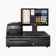 二维火（2Dfire） 超市便利店收银机一体机 收款机百货触屏收款机 点单结账机 带钱箱 升级版 黑色 标配组合(收银机+小票机+钱箱)