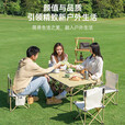京严户外桌椅露营装备全套折叠椅桌椅组合套装蛋卷桌野餐桌折叠凳躺椅 95cm5件套【长桌+4把39cm椅子】 加粗加厚【折叠收纳】另赠收纳袋