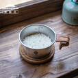 CAMPINGMOON柯曼雪拉碗科曼雪拉杯304不锈钢雪拉碗套装露营雪拉碗大号S360  【S-PT】雪拉碗把手皮套