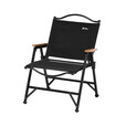 牧高笛（MOBIGARDEN）山川折叠椅 户外黑化露营便携可拆卸克米特椅铝合金折叠椅 高背椅-曜石黑