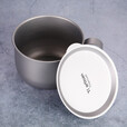 Ti artisan钛工匠户外纯钛水杯野营咖啡杯水杯旅行轻便易携带单层办公喝茶杯 M107咖啡杯盖子