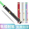 雷佰580激光笔短款USB充电绿光镭射灯红外线售楼沙盘驾校教学指示远射教鞭 免费刻字 高亮远射 绿激光：黑色