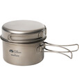 牧高笛钛锅户外露营烧烤野炊可折叠纯钛套锅蒸锅轻量便携野营套锅锅具 钛锅(0.75L+0.28L)
