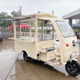 电动三轮车摆摊小吃车多功能移动炸串夜市流动烧烤商用早快餐车 颜色任意定制 电池费用