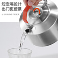 鹿险家304不锈钢户外烧水壶煮水茶壶咖啡壶烧水壶野营装备用品野炊装备  304不锈钢单壶1.0L