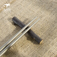 KEITH铠斯【纯钛轻质筷子】便携钛餐具防滑耐用露营钛用品 23.5cm标准空圆筷(配布袋)