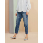 OVV女装春夏mom jeans水洗高腰裤牛仔裤女 浅蓝03 24