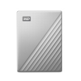 西部数据(WD) 2TB Type-C 移动硬盘 My Passport Ultra2.5英寸 银色 高速 便携 密码保护 兼容Mac