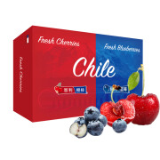 京觅 智利进口车厘子2.5kg JJ级大果+蓝莓6盒装大果约125g