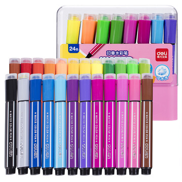 【京东商城】 【得力70654】得力(deli)70654 24色 大容量印章可洗