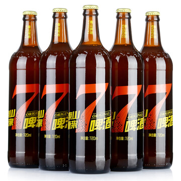 【京东商城】 泰山原浆啤酒 七天鲜活 10度麦芽 720ml经典深棕色瓶