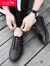 红蜻蜓男鞋夏季新款商务休闲鞋男士韩版潮流户外低帮皮鞋 黑色 39