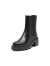 思加图冬季新款英伦风烟筒靴切尔西靴中筒靴粗跟女靴子EEZ13DZ3 机能黑（绒里） 36