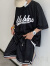 LANWEIFEILEI美式t恤男士短袖潮牌ins宽松休闲套装一套帅气搭配开衫棒球衣服潮 CXH-B602黑色（一套） XL