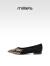 妙丽（Millies）平底单鞋女气质优雅设计感船鞋瓢鞋2024夏季新款软底浅口尖头女鞋 黑色 37