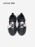 奥康（Aokang）官方女鞋 2023冬季新款撞色保暖老爹鞋时尚运动鞋商场同款 黑/粉 加绒 35