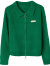 歌米拉（Gemila）针织开衫女翻领毛衣外套秋装新款女装外搭短款上衣带领子毛衣 绿色 S 85-95斤穿